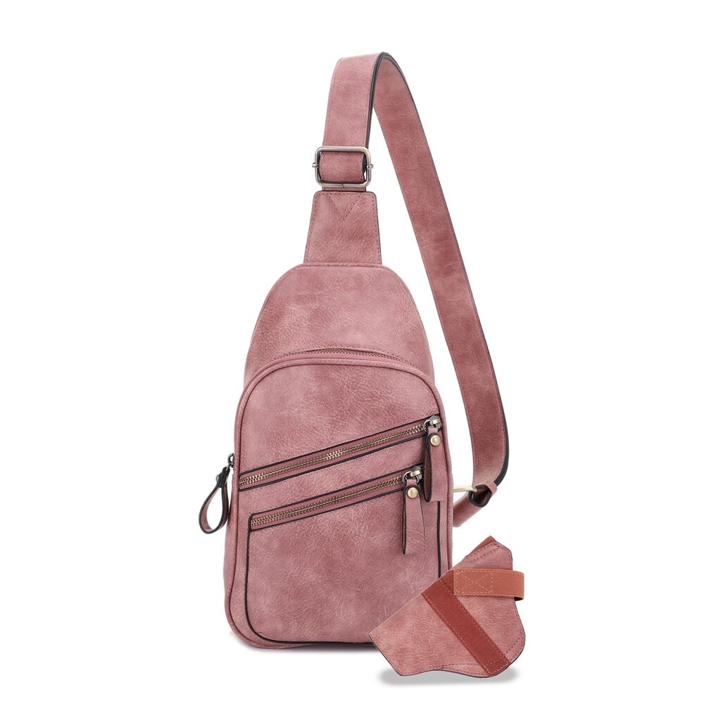6816 Jeannie Unisex Multi-Pocket Concealed Carry Sling Bag Crossbody